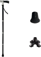 Adjustable Handle Telescopic Blind Cane - Height Adjustable Titanium Alloy Folding Cane, Adults Walking Sticks with Four-Legged Crutch Head(A,97cm/38in)