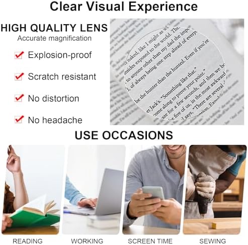 OCCI CHIARI Oversized Reading Glasses for Men Thick Square Big Head Readers 1.0 1.25 1.50 1.75 2.0 2.25 2.50 2.75 3.0 3.5