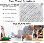 OCCI CHIARI Oversized Reading Glasses for Men Thick Square Big Head Readers 1.0 1.25 1.50 1.75 2.0 2.25 2.50 2.75 3.0 3.5