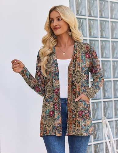 Zeagoo Women's Lightweight Cardigan Open Front Long Sleeve Casual Loose Thin Cardigans with Pockets 2026