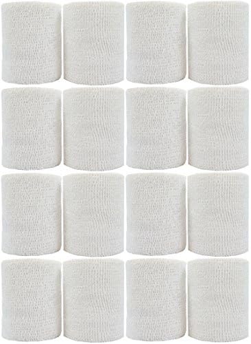 PowerFlex Self Adherent Tape, Latex, Athletic Tape, White, 3", 16 Rolls per Case