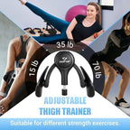 Thigh Trainer for Women, 15-70LB Adjustable Resistance Inner Thigh Exerciser for Pelvic Floor Muscle Repair, Thigh Trainer Kegel Exercise for Shaping, Yoga & Weight Loss at Home Gym
