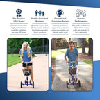 KneeRover Hybrid All Terrain Knee Scooter for Adults for Foot Surgery Heavy Duty Knee Walker for Broken Ankle Foot Injuries - Leg Recovery Scooter Best Knee Crutch Alternative (Blue)