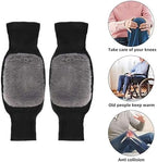 Winter Protective Knee Pads 1 Pair Winter Knee Pads Warm Men Women Double Thick Wool Protection Knee Plus Velvet Wind and Cold Protective(T13,60-73kg for L)