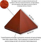 Amazing Gemstone Red Jasper Pyramid Crystal Healing Stones - 2" Great Pyramid Figurine of Natural Stone Pyramid for Meditation, Reiki, Chakra Balancing and Crystal Pyramids Grid