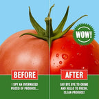 Rebel Green Fruit & Veggie Clean - Plant-Based Produce Cleaner - Natural Fruit and Vegetable Wash with No Aftertaste - Dirt & Grime Removal - Made with Organic Extracts of Citrus - 16 FL OZ