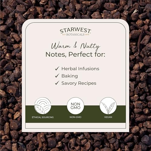 Starwest Botanicals Organic Roasted Dandelion Root - Loose Leaf Herbal Tea, Cut & Sifted, Certified Kosher, Non-GMO, Caffeine-Free - Bulk 1 lb Bag
