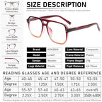 Aviator Reading Glasses for Women Men,4 Pairs OversizedBlue Light Blocking Spring Hinge Readers