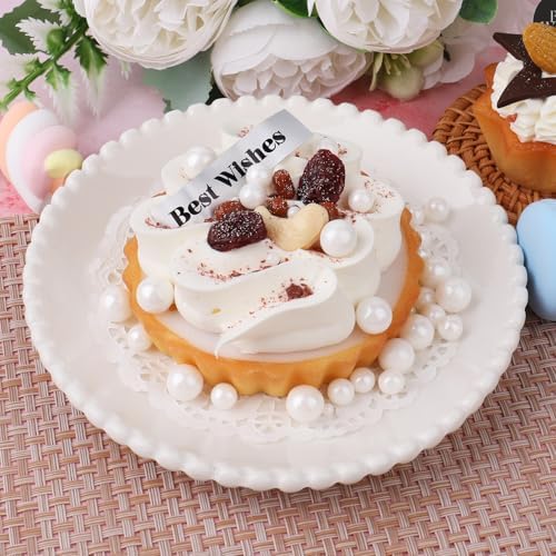 White Pearl Sprinkles for Cake Decorating, 6 Sizes Mix 4.6 oz Edible Pearls Sugar Sprinkles for Baking Cupcake Cookies