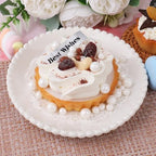 White Pearl Sprinkles for Cake Decorating, 4 Sizes Sugar 130g/4.6oz, Cupcake, Ice Cream, Donuts, Macaron Toppings Supplies (2mm, 4mm, 7mm, 1cm)