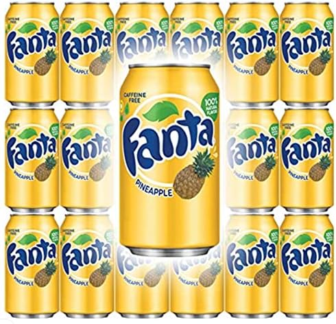 Fanta Pineapple Soda, 12 Fl Oz Cans (Pack of 18, Total of 216 Fl Oz)