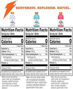 Gatorade G Zero Sports Drink, Glacier Freeze, Glacier Cherry, Berry Variety Pack, 12 Fl Oz (Pack of 18)
