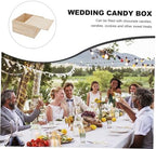 Alipis Wood Wedding Candy Box 15x15x8cm Portable Wooden Box with Drawer for Bridesmaid Party Favors and Festival Candy Packaging