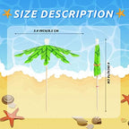 150 Pieces Coconut Leaves Drink Umbrellas Cocktail Picks Parasol Cocktail Sticks with Wood Toothpicks for Summer Hawaiian Cupcake Toppers Umbrella Sticks Tropical Wedding Party