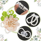 Waydress Corsage Wristlet Band Elastic Pearl Wrist Wedding Corsage Pearl Bracelet Stretch Wristband for Wedding