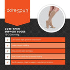 Core-Spun 15-20mmHg Mild Graduated Compression Support Knee High Socks