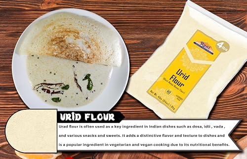 Rani Urid/Urad Flour (Black Matpe Beans Flour) 64oz (4lbs) 1.81kg Bulk ~ All Natural | Vegan | Gluten Friendly | NON-GMO | Kosher | Indian Origin