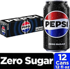 Pepsi Zero Sugar Cola Soda, 12 Fl Oz Cans (Pack of 12)