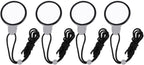 Convenient Necklace Magnifiers 4pcs Hanging Chain Magnifying Glasses with Monocle Lens Portable Visual Aid for Reading Crafts Jewelry