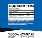 Nutricost HMB (Beta-Hydroxy Beta-Methylbutyrate) 1000mg (240 Capsules) - 500mg Per Capsule, 120 Servings - Gluten Free and Non-GMO