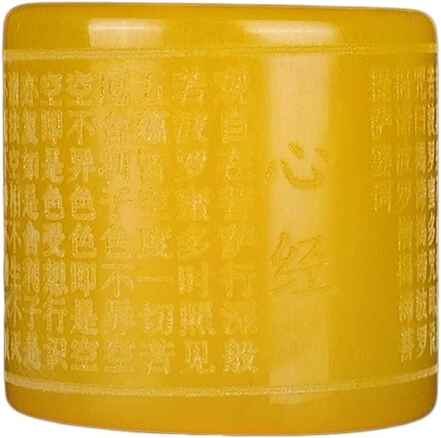 Natural Yellow Jade Ring Heart Jadeite Charm Jewelry Hand Carved Crafts Luck Gifts Women Men (Gem Color : 21-22mm)