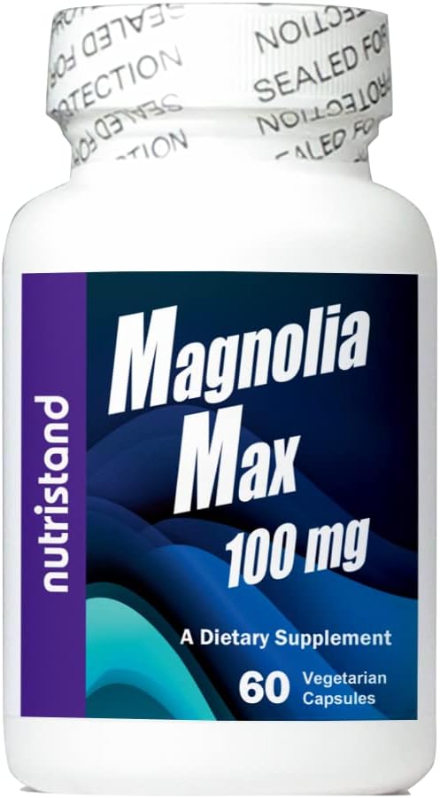 Magnolia Max 100mg 60 Capsules - Even Ratio Honokiol and Magnolol for Calming, Relaxation, and a Good Mood
