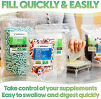 XPRS Nutra Size 1 Empty Capsules - 1000 Count Empty Vegan Capsules - Vegetarian Pills DIY Vegetable Capsule Filling- Veggie Pill Caps for Do-It-Yourself Supplements (White)