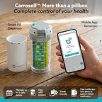 Smart Pill Dispenser for 4 Daily Doses – Weekly Pill Organizer with AM/PM Labels, Smooth-Sliding Cartridges, Medication Organizer for Adults & Seniors, Compact Pill Storage Box