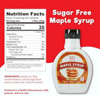 ChocZero Maple Syrup, Sugar Free, Low Carb, Sugar Alcohol Free, Gluten Free, No Preservatives, Non-GMO Dessert and Breakfast Topping Syrup, 10.5oz (Pack of 1)
