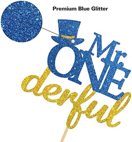 Mr Onederful Cake Topper, Boys 1st Birthday, Baby Shower Party Decoration, Welcome Baby Boy Cake Decor, It's a Boy Gender Reveal Party Supplies