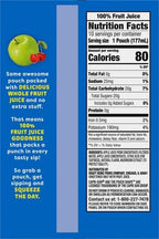 Capri Sun 100% Juice Apple All-Natural Juice from Concentrate with added ingredients, 10 ct Box, 6 fl oz Pouches