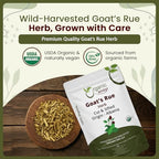 Organic Way Goat’s Rue Herb Cut & Sifted - Herbal Tea | European Wild-Harvest | Kosher & USDA Certified | Vegan, Non-GMO & Gluten Free | 100% Raw from Albania 16 Oz (Pack of 1)
