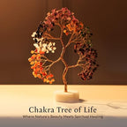 Seven Chakra Tree of Life Decor - Crystals and Healing Stones for Positive Energy, Gemstone Crystal Tree, Thoughtful Birthday Gifts for Women