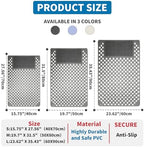 Bath Tub Shower Mat with Soft Shower Foot Scrubber Mat for Massage,Non Slip Bathtub Mat with Strong Suction Cups, Silicone Shower Foot Scrubber Mat (Gray, 31.5" X 19.7"(Rectangular))