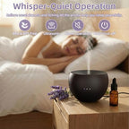 Essential Oil Diffuser, Small Ultrasonic Aromatherapy Diffuser with Auto-Off Function, Cool Mist Humidifier with 2 Modes, Fragrance Aroma Diffuser for Bedroom, Home Scent Diffuser 100ml (Black)