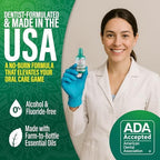 GuruNanda Fresh Breath Travel Mouthwash – 12-Hour Fresh Breath & Helps Fight Bad Breath – ADA Accepted, Alcohol & Fluoride-Free Oral Rinse, TSA Friendly – Wild Mint, 3 oz