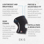 Zamst EK-5 Sports Knee Brace - Adjustable Compression Knee Brace for Men and Women with Lateral Stabilization for General Knee Support and Knee Pain Relief - Large