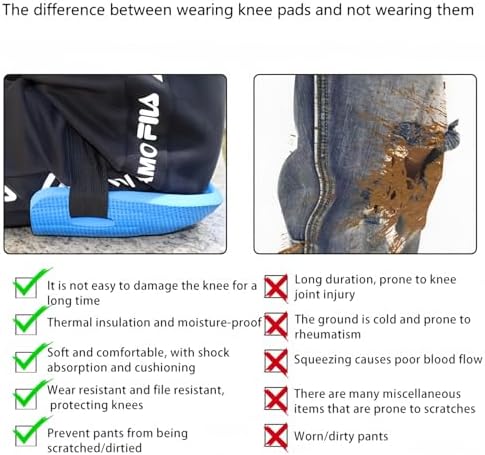 Gardening Knee Pads for Women and Men - Lightweight Waterproof Foam, and Easy Fit Knee Pads for Gardening with Adjustable Hook'n'Loop Straps - Perfect Womens for Work (Pink)