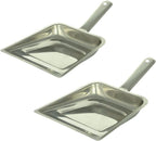 Stainless Steel Dust Pan Set,Dustpan Supdi,Dust Pan,Cleaning Product 2 Pcs,Silver