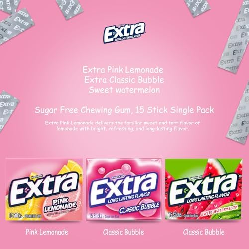 Assorted Chewing Gum, Variety pack Of Extra Long Lasting Flavors, Sugar Free, Receive 8 Flavors plus 1 Extra pack (9 Pack), 1 Sticker Of Our Logo, Packed In Bitetwist Protected Gift Pack