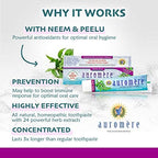Auromere Ayurvedic Herbal Neem & Clove Toothpaste - All Natural Fluoride Free Toothpaste for Adults and Kids, Suitable for Sensitive Teeth, SLS-Free, Non GMO, Vegan, Cruelty-Free - 1 Pack