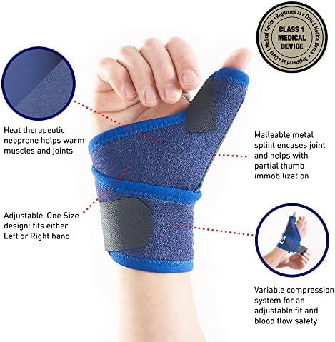 Neo-G Thumb Brace - Thumb Stabilizer Brace for Left or Right Hand - for Thumb Tendonitis, Arthritis, Injuries - Adjustable Compression - Class 1 Medical Device