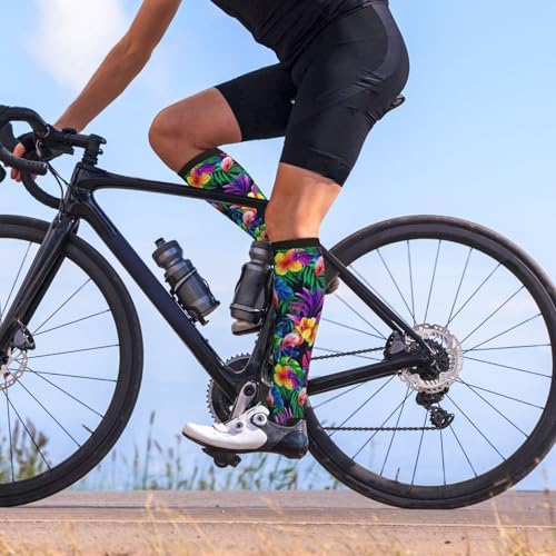 Compression Socks Calf Knee High Support Socks Novelty For Women Men Athletic Running Hiking Nurse