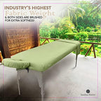 LONDON LINENS Soft Microfiber 3-Piece Massage Table Sheets - Super Lightweight, Stain and Wrinkle Resistant - Includes Table Cover, Fitted Sheet, and Face Rest Cover (Sage Green)
