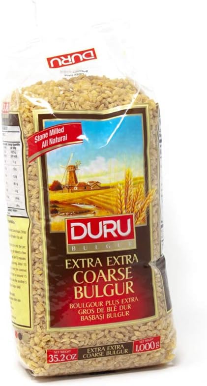 Duru Extra Extra Coarse Bulgur, 35.2oz (1000g), Wheat Berries,100% Natural and Certificated, High Fiber and Protein, Non-GMO, Great for Vegan Recipes, Better than Rice