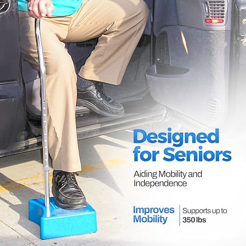 Stair Climbing Assist Cane – Stair Lift for Seniors, Mobile Stairlift, Half Step for Seniors, Portable Stair Lift for Elderly (Aluminum)