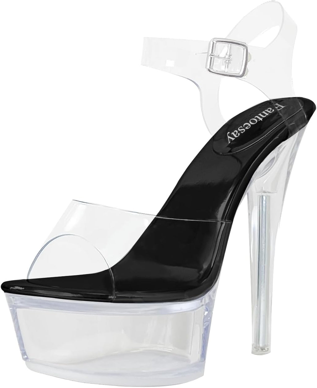 Fantoesay Women's Clear Sexy High Heeled Platform Sandals-Stiletto Heels Casual Dance Party Sandals