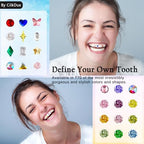 CiikDux DIY Tooth Jewelry Kit - 770 Crystals, 12 Shapes Bedazzle Gems, Teeth Jewelry Starter Set