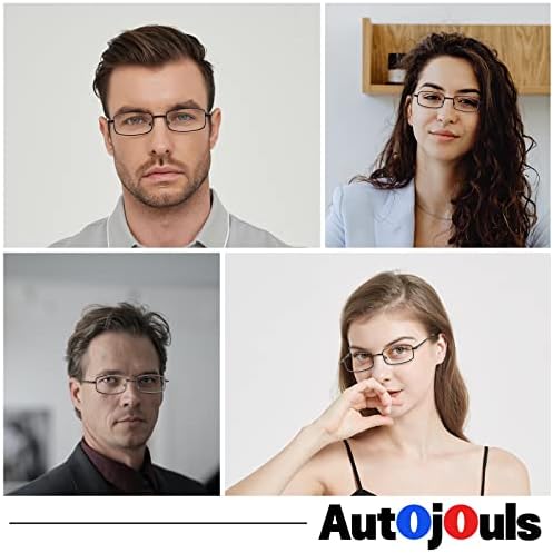 6-Pack Metal Reading Glasses Blue Light Blocking Spring Hinge Readers Lightweight Sturdy Comfortable