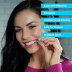 Piksters Interdental Brushes, Size 2, 100 Count (10 x 10 Packs), Interdental Tooth Brush, Size 2, for Small & Medium Gaps, Gum Soft Bristles for Plaque Removal, Safe for Braces (100pk)
